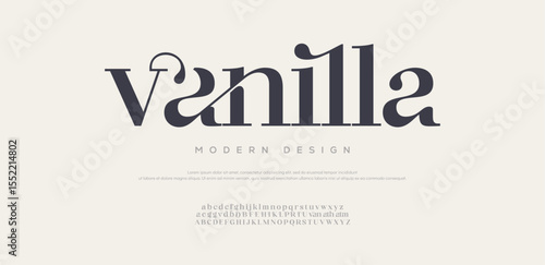 Vanilla Minimal luxury font alphabet logo. Typography beauty fashion elegant minimalist serif italic fonts decorative wedding vintage retro logos. vector illustration
