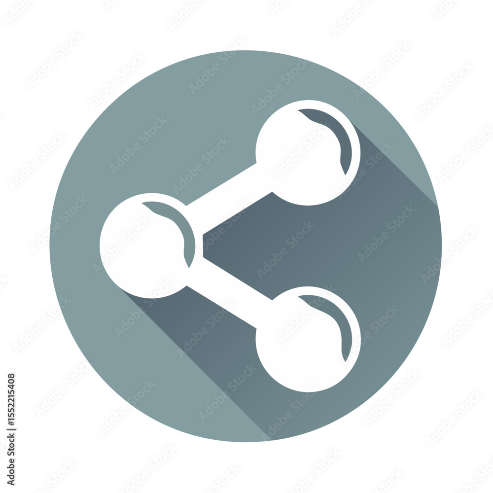 Share Connection Icon Flat Design on Grey Circle Connect Symbol Network Graphic Share Connection Icon Flat Design on Grey Circle Connect Symbol Network Graphic