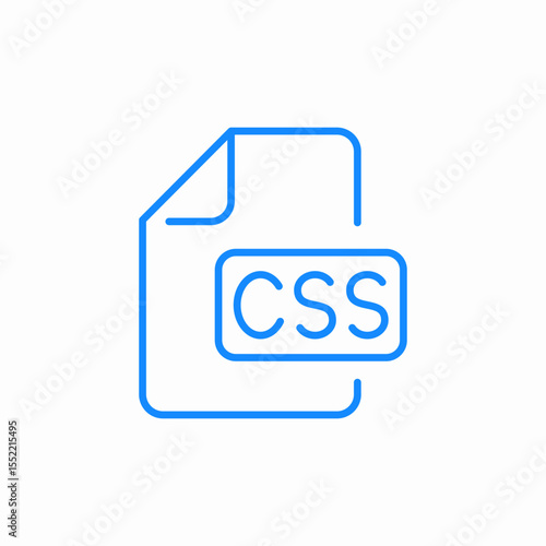 css file icon sign vector