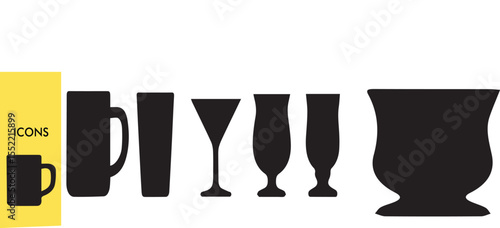 Alcohol Bottle Silhouettes - High Detailed Black & White Bar Vector Set