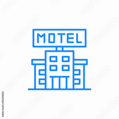 motel accommodation icon sign vector