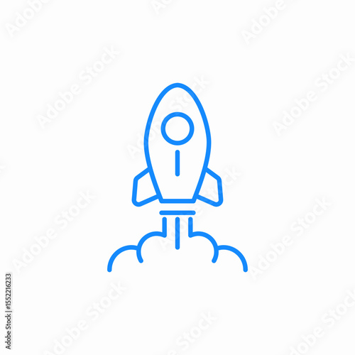 rocket sky icon sign vector