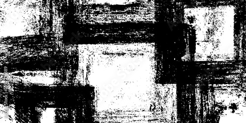 Seamless box frame with worn paper texture for grunge design overlay