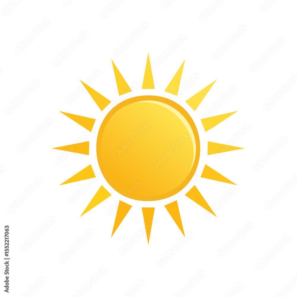 Stylized bright sun illustration on black background. Weather icon with sunshine rays. Vector graphic symbol for web and print design. Stylized bright sun illustration on black background. Weather icon with sunshine rays. Vector graphic symbol for web and print design.
