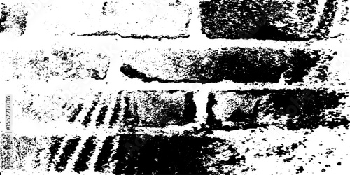 Seamless brick wall texture with aged mortar for background and overlay design