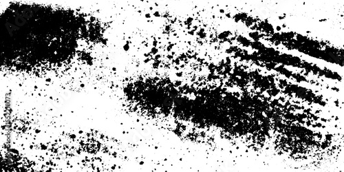 Seamless charcoal dust texture with scattered fragments for grunge design and overlay effects