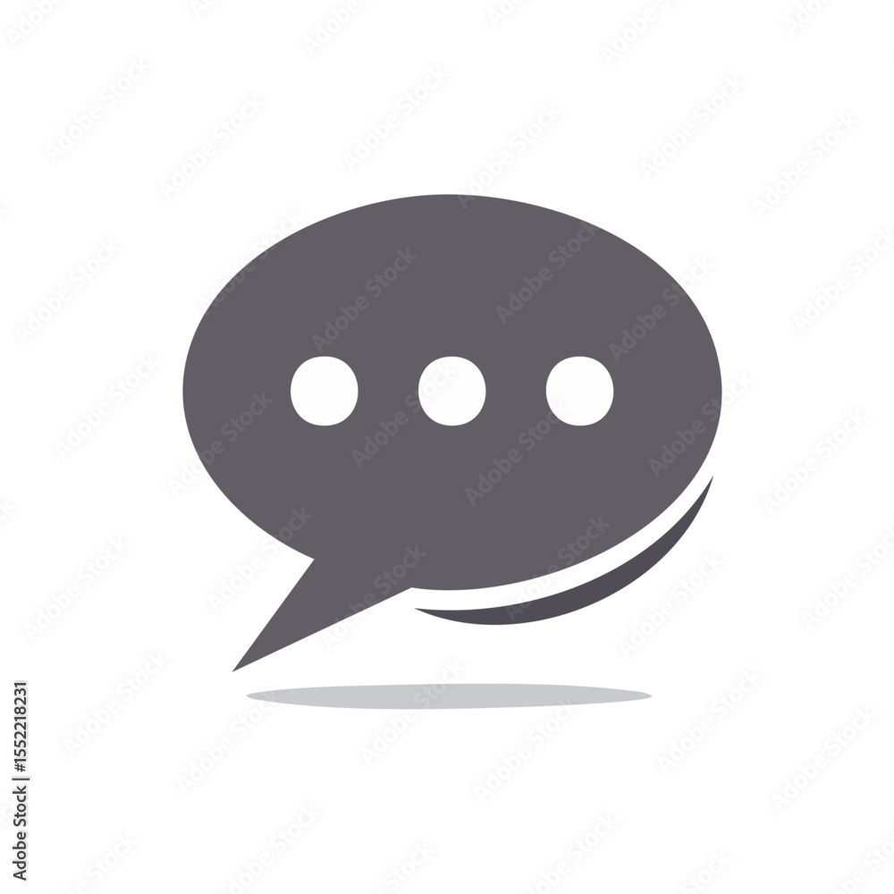 Speech Bubble Icon Design Depicting Communication Thought and Message Speech Bubble Icon Design Depicting Communication Thought and Message