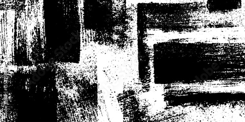 Seamless black and white collage with zine style grunge elements for creative design