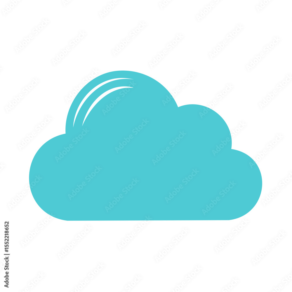 Turquoise Cloud Icon with White Lines on Black Background Minimalist Weather Forecast App Symbol Digital Vector Design Element Simple Clean Turquoise Cloud Icon with White Lines on Black Background Minimalist Weather Forecast App Symbol Digital Vector Design Element Simple Clean