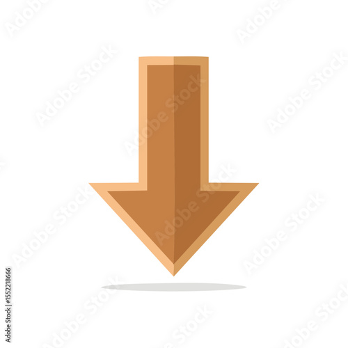 Stylized downward pointing arrow graphic illustration against a black background indicating navigation and direction
