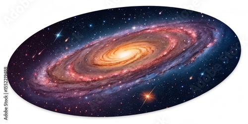 Oval Galaxy Illustration wi...