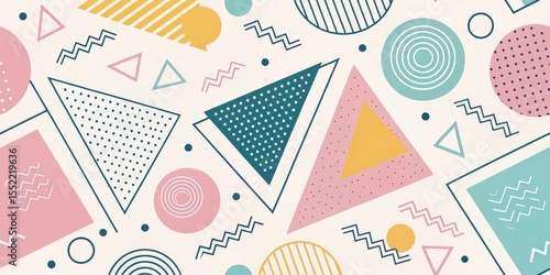 Pastel Geometric Chaos Retr...