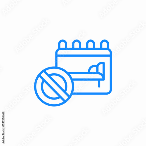 accommodation unavailable icon sign vector