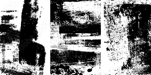 Seamless emotional collage with torn textures for distressed grunge design