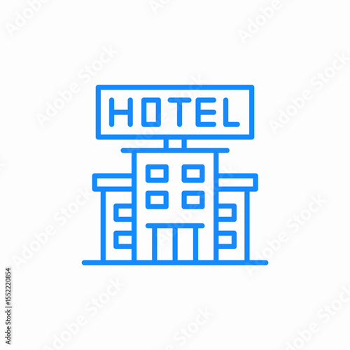 hotel stay icon sign vector