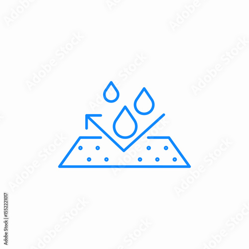 moisture surface icon sign vector
