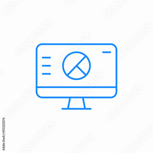 statistics application icon sign vector