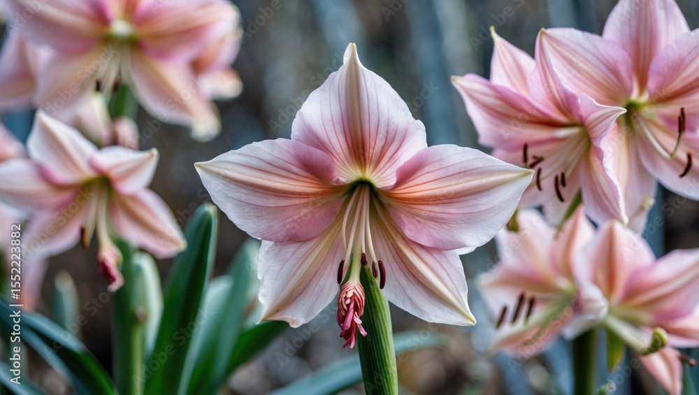 Fototapeta premium Amaryllis, the only genus in the subtribe of flowering bulbs, with two species.