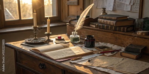 Vintage Desk Still Life Qui...