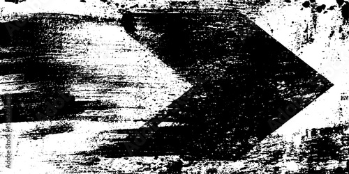 Hand drawn arrow with grunge brush texture for creative design