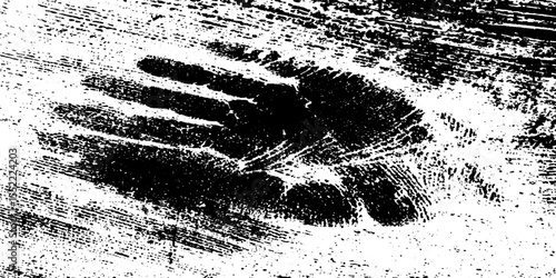 Charcoal smudge handprint texture for artistic background and design projects