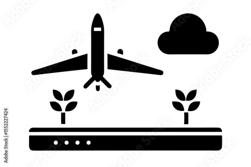 Airport Self-Service Kiosk Showing Flight CO2 Emissions with Eco-Friendly Donation Options