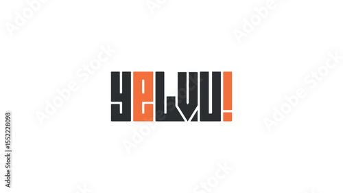 Bold stylized text-based logo reading YELVU! in geometric uppercase font, perfect for creative brands, modern streetwear, or tech-inspired media identity