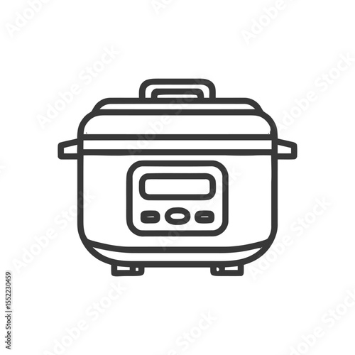 Minimalist Instant Pot Icon: Modern Kitchen Appliance Illustration