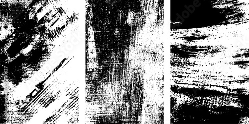 Seamless retro photo collage with smudged ink texture for artistic design