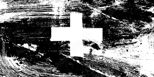 Seamless grunge texture with grainy plus symbol for art and design overlay