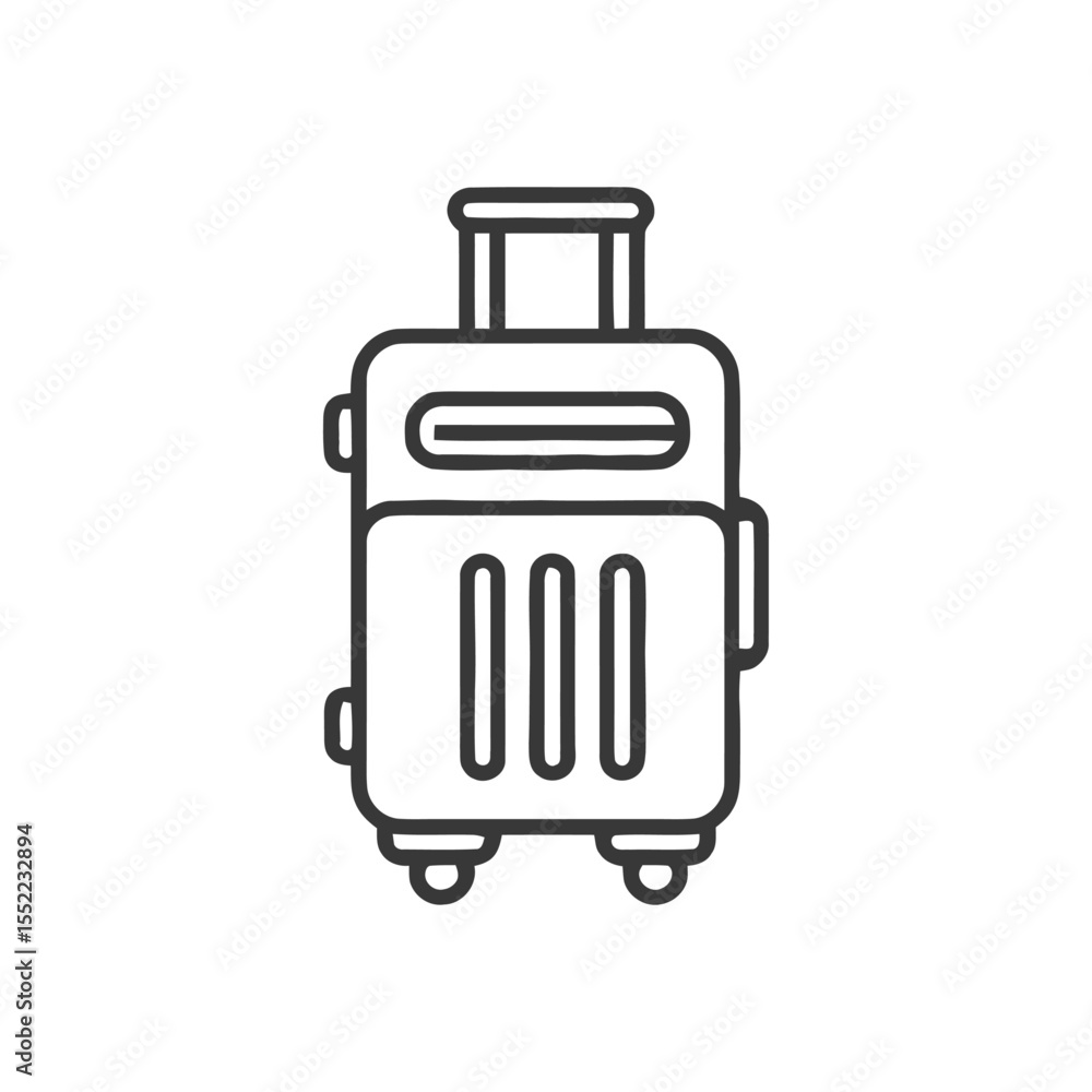 Minimalist Suitcase Icon: Travel, Luggage, and Adventure Symbol Minimalist Suitcase Icon: Travel, Luggage, and Adventure Symbol