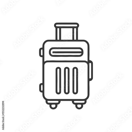 Minimalist Suitcase Icon: Travel, Luggage, and Adventure Symbol