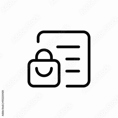 page lock icon sign vector