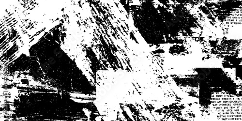 Seamless zine collage with distorted cutout faces for creative design overlay