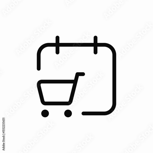 shopping calendar icon sign vector