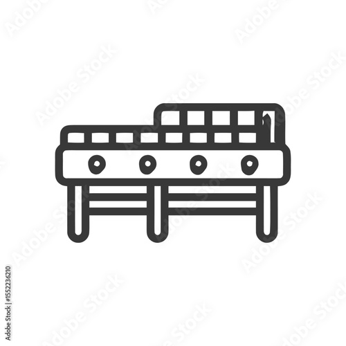 Minimalist Foosball Table Icon: Game Room, Recreation, Sport