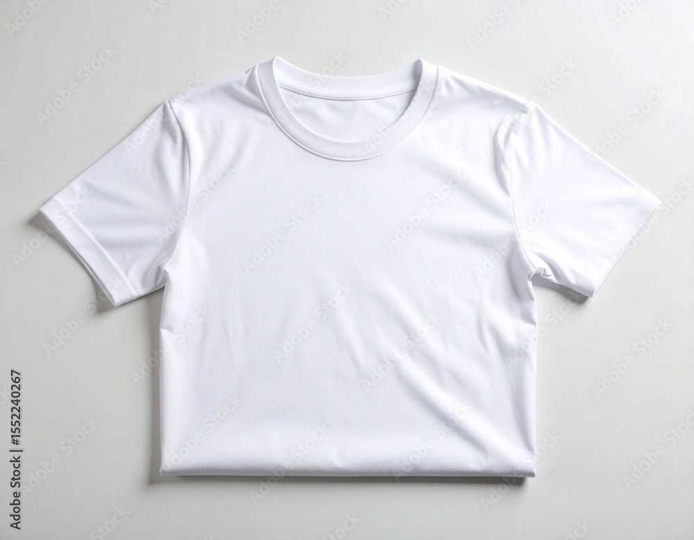 Flat Lay Crewneck T-Shirt Mockup – Folded & Minimal Flat Lay Crewneck T-Shirt Mockup – Folded & Minimal