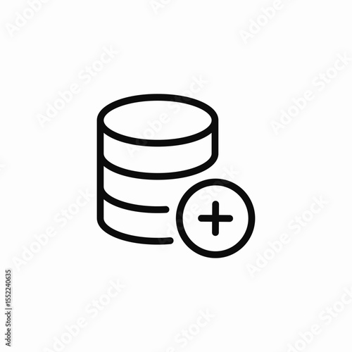 database add icon sign vector