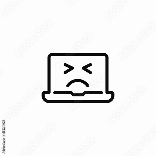 laptop lag icon sign vector