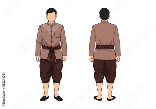 Vector Traditional Cartoon Illustration Isolated