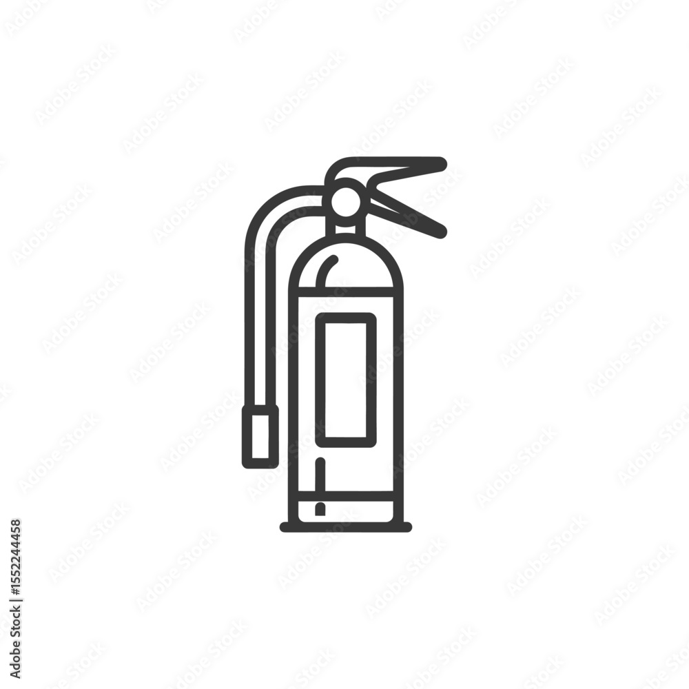 Minimalist Fire Extinguisher Icon: Safety and Prevention Symbol Minimalist Fire Extinguisher Icon: Safety and Prevention Symbol