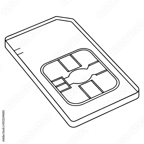 sim card isolated on white