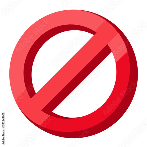 3d render of a forbidden sign not allowed