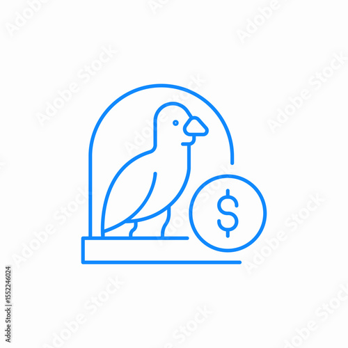 bird purchase icon sign vector