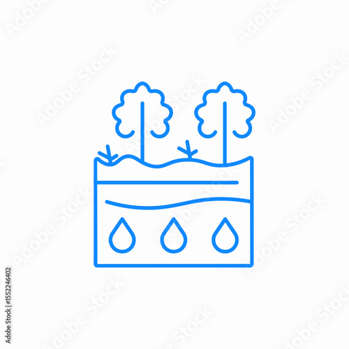 ground moisture icon sign vector