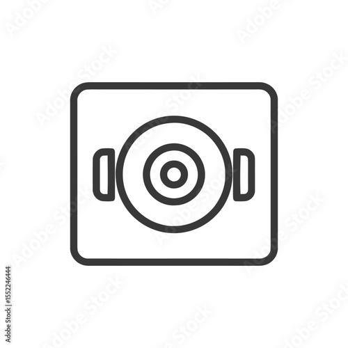 Free Download Minimalist Pot Icon: Simple Line Art of Cookware with Handles - GFXLoad