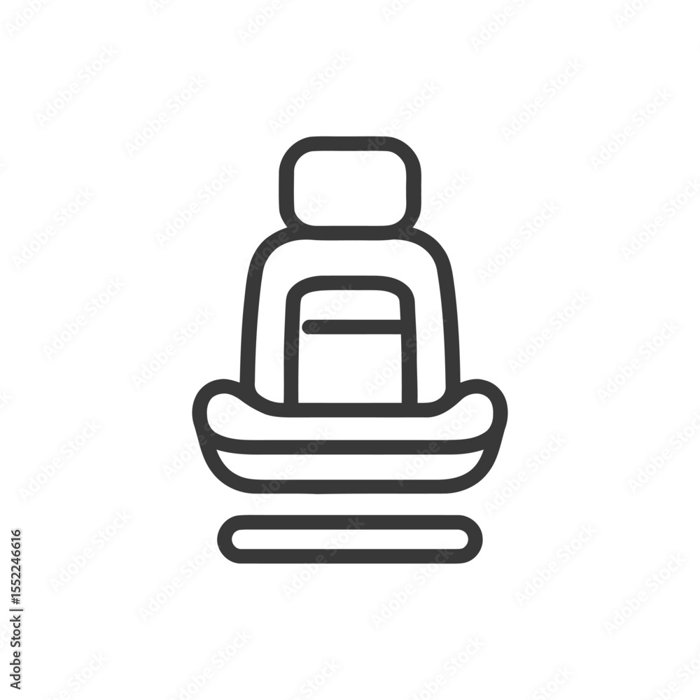 Obraz premium Minimalist Car Seat Icon: Automotive Interior Design Symbol