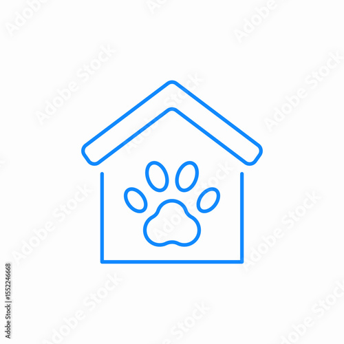 pet home icon sign vector
