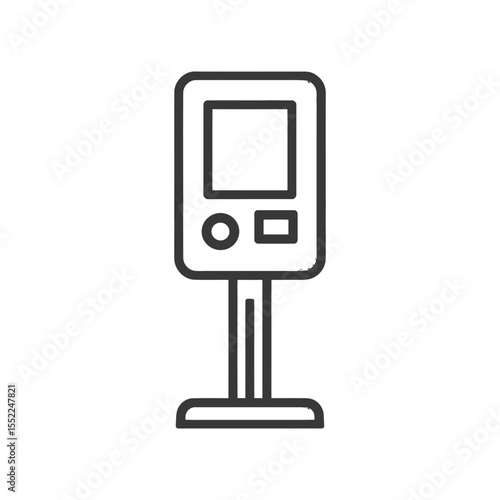 Isolated Kiosk Icon: Modern, Minimalist Design with Clean Lines and Simple Shapes