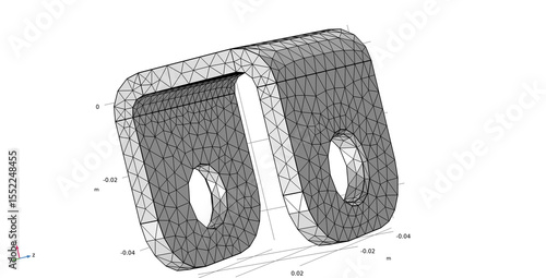 Metal bracket drawing. 
Computer 3d modeling. Technic cad analysis.
Investigation of parameters of steel mechanical part
with hole using computer aided design system.
Engineering calculation.